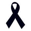 Black Awareness Ribbons Temporary Tattoo